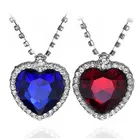 Movie Titanic The Heart Of The Ocean Crystal Pendant Diamond Necklace