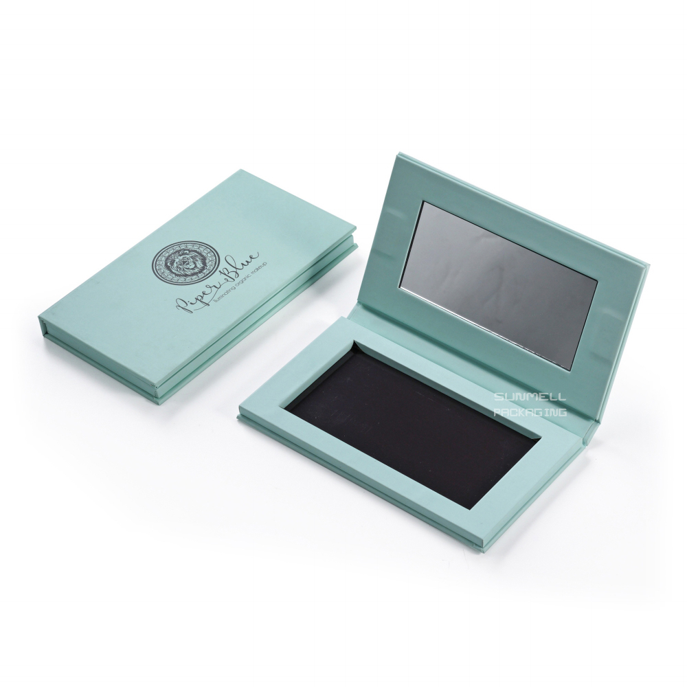 
empty custom logo changeable magnetic cardboard makeup eyeshadow palette packaging 