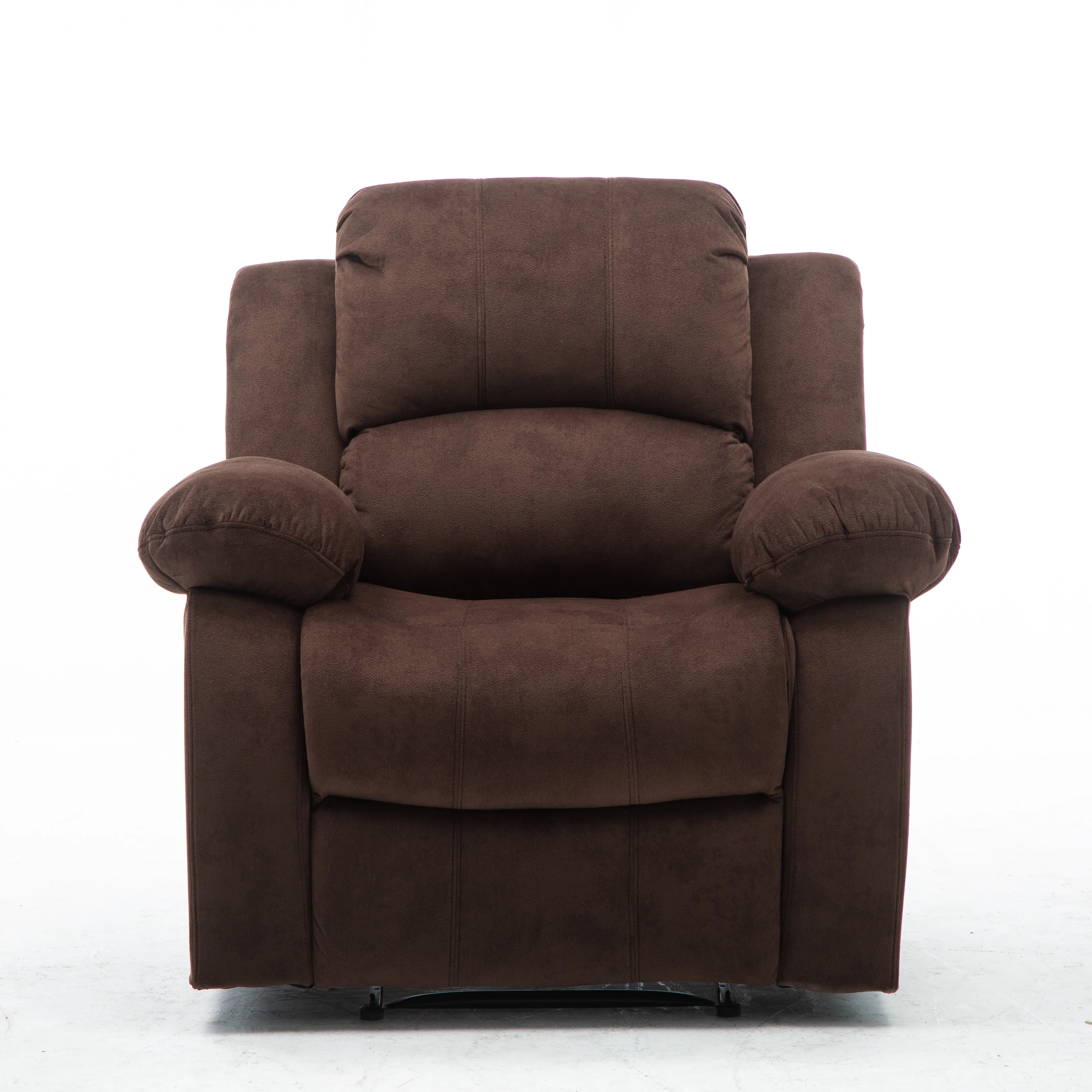 

Art Life Manual Recliner Chair-Comfortable Velvet Fabric Recliner Chair-Overstuffed Home Theater Seating-Single Reclining Sofa f, Brown