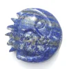 Natural Lapis Lazuli Crystal Carved Sun and Moon Polished Crystal Carving