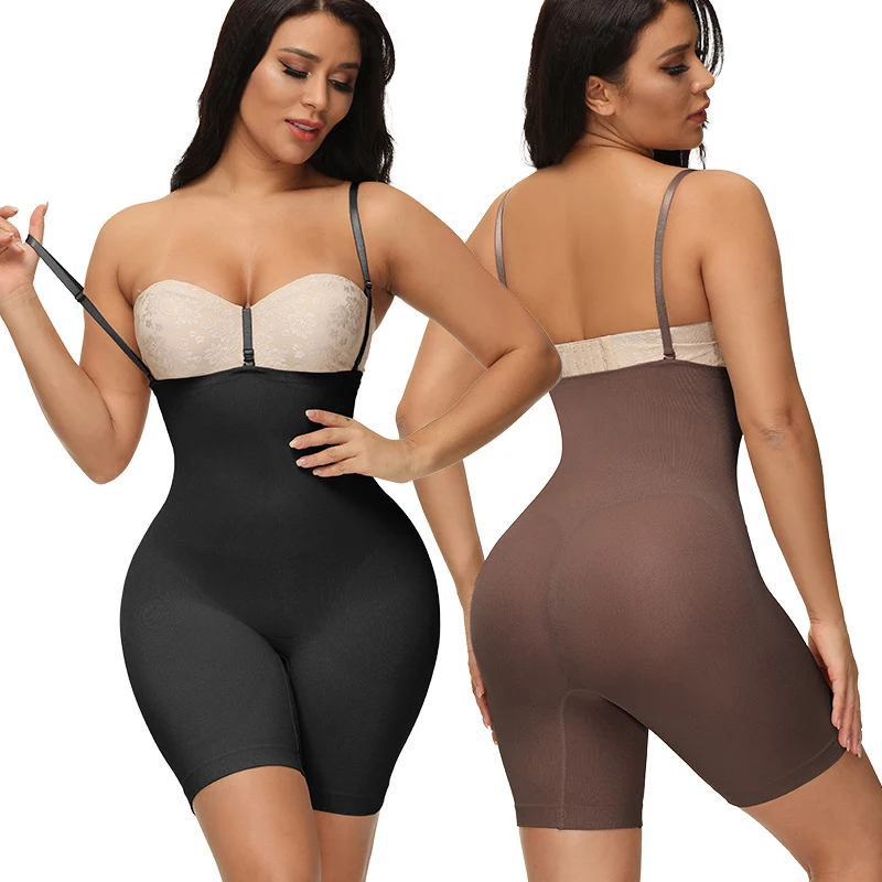 

Manufacturer 2021 Spandex Brown High Waist Body Shaper Women Shorts Fajas Colombianas Tummy Control Seamless Shapewear Colombian, Black, nude,brown,green,dark pink