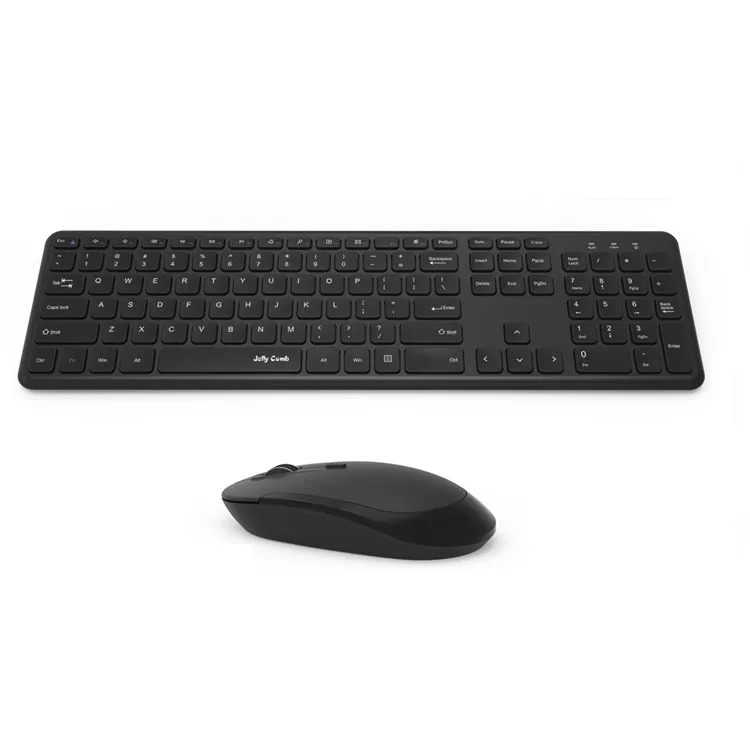 

Ultra Slim Full Size Wireless Keyboard and Mouse Set for Computer Laptop PC 2.4GHz Wireless Keyboard and Mouse Combo