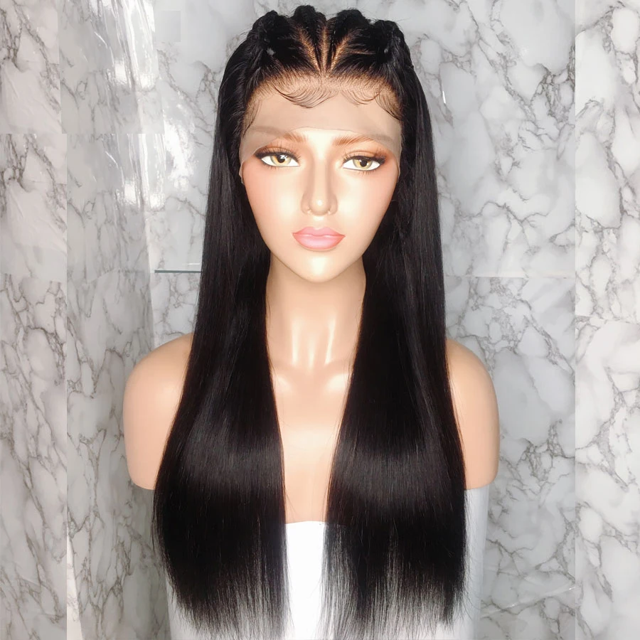 

Straight Fake Scalp Human Hair Wigs 13x6 Lace Front PrePlucked Glueless Remy Brazilian Bleached Knots Qingdao