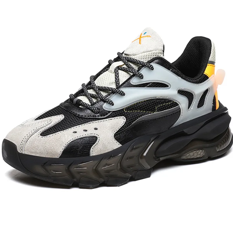

Dropshipping Custom Logo Colorful Bottom Men Mesh Breathable Running Shoes Leisure Chunky Sneaker Fashion Male Footwear