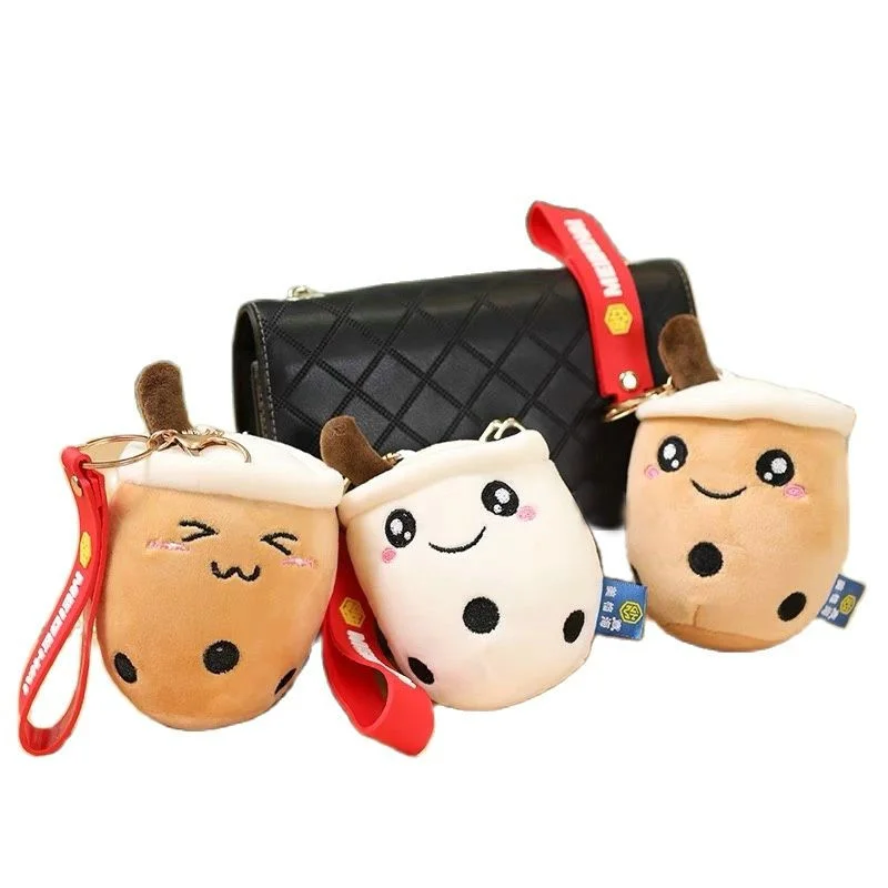 

Wholesale Cute Cartoon New Design Plush Bubble Tea Cups Wholesale Boba Plush Boba Tea Keychains