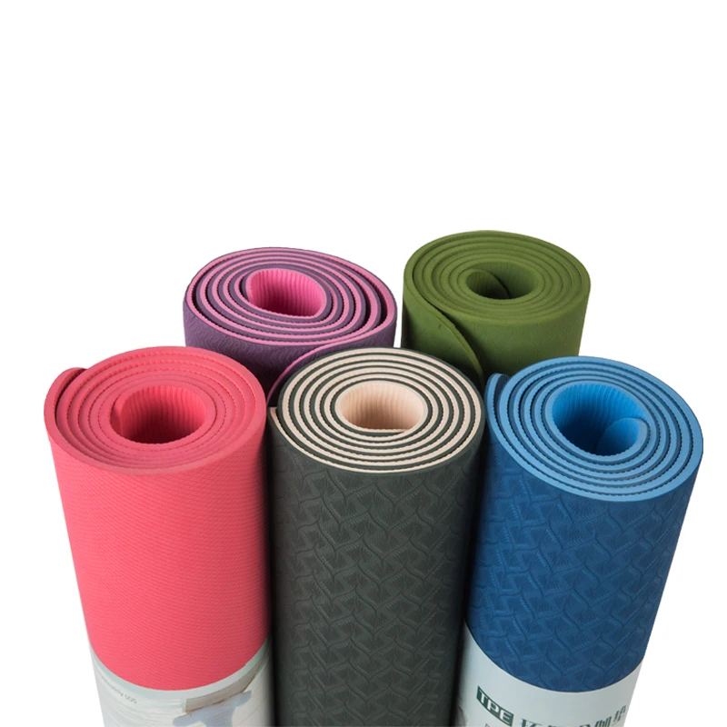 

Meditation 15mm Tpe Recycle Non Slip High Quality Eco Friendly Premium Yoga Mat, Black/purple/pink/rose/green/blue