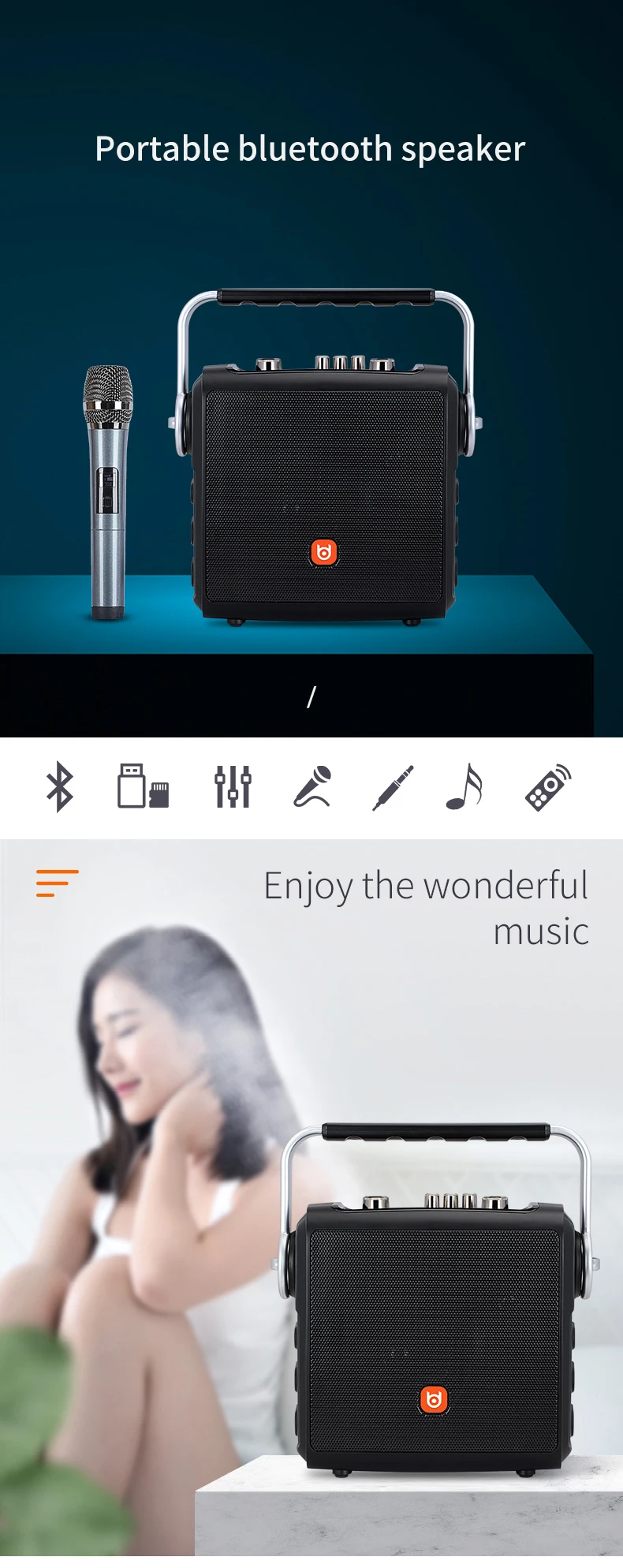 compact and powerful 5.25" horn speaker outdoor waterproof bluetooth speaker - ANKUX.COM