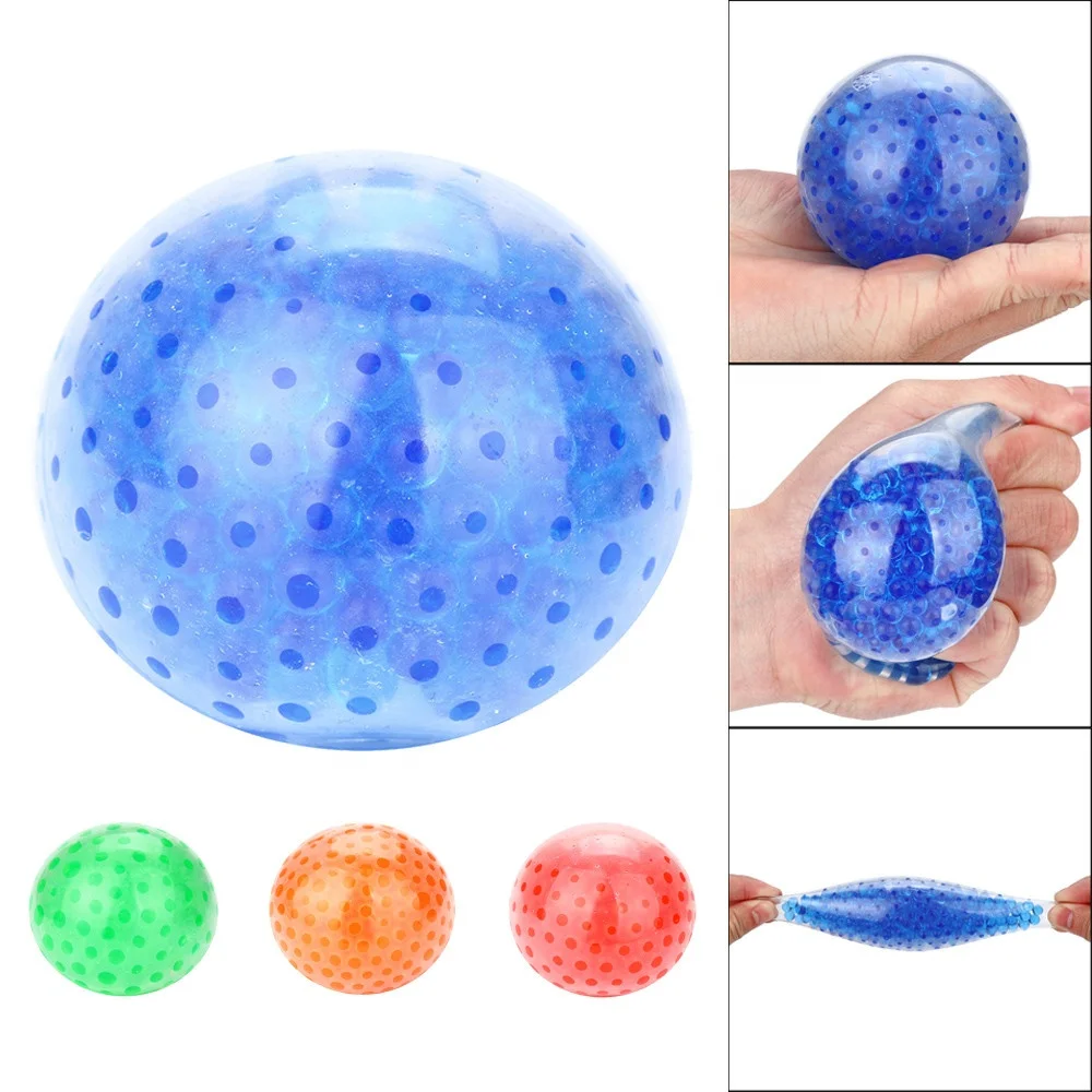 
Slime Soft Squeeze Toy Bouncing Stress Balls Water TPR Grape Pull Stretch Relief Mesh Squishy Ball 