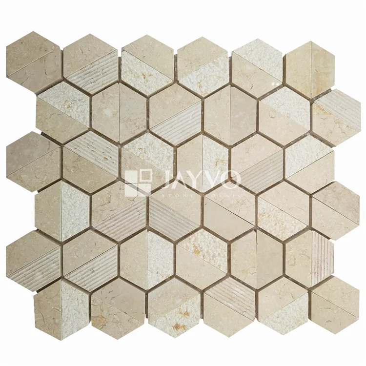 China Supplier Wholesale Low Price Natural Marble Stone Tiles for Mosaic Marble Mosaic Rough  mosaic floor tile