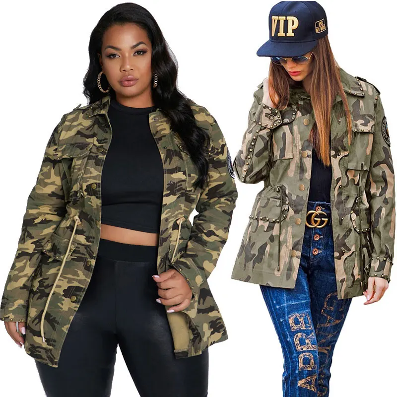 

91130-SW92 military styles Camouflage print jackets sehe fashion women, 2 colors