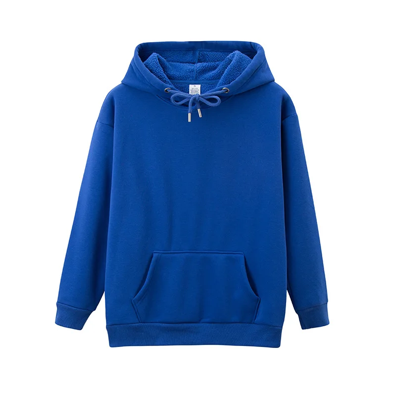 

New arrivals Unisex 2020 Fall and winter Lamb down thickened hoodie plain Pullover, Picture