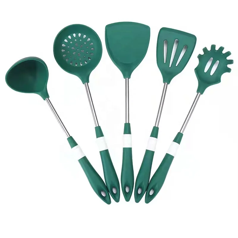 

Amazon Hot seller kitchen accessories utensils set silicone spatula silicone spoons for cooking tools