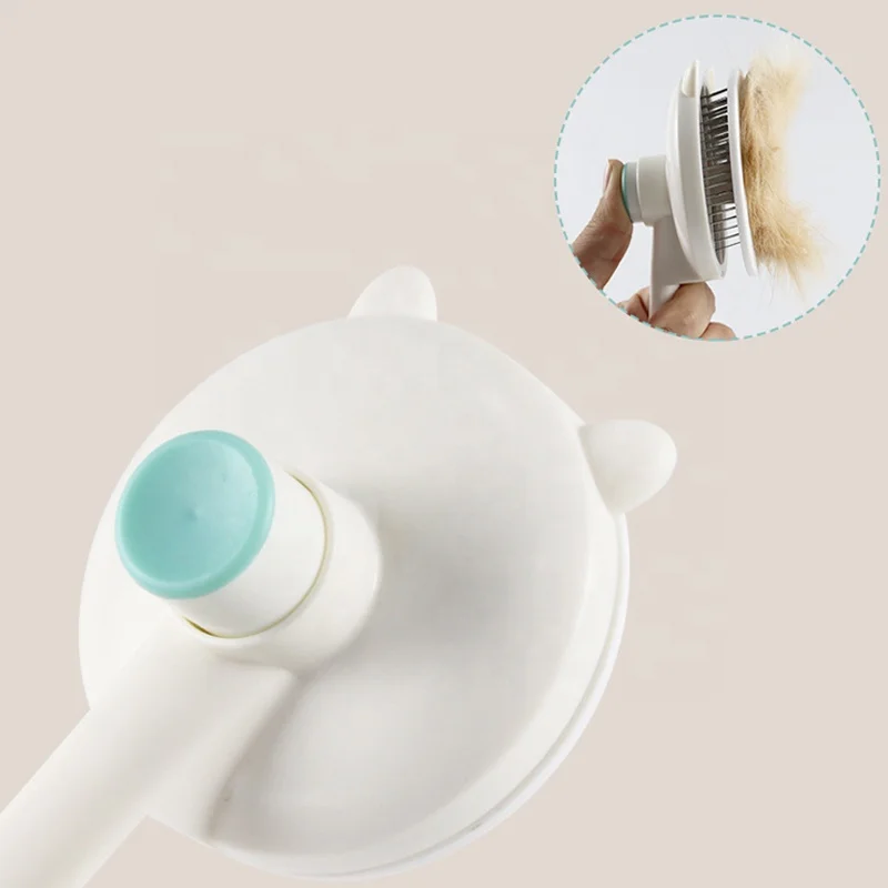 

Cat Shape Elastic Easy To Clean Dog Cat Pet Brush Fur Hair Remover Comb