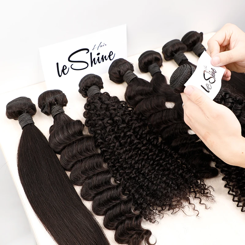 

50% OFF LeShine 100% Human Hair Virgin Mink Brazilian Straight Bundles