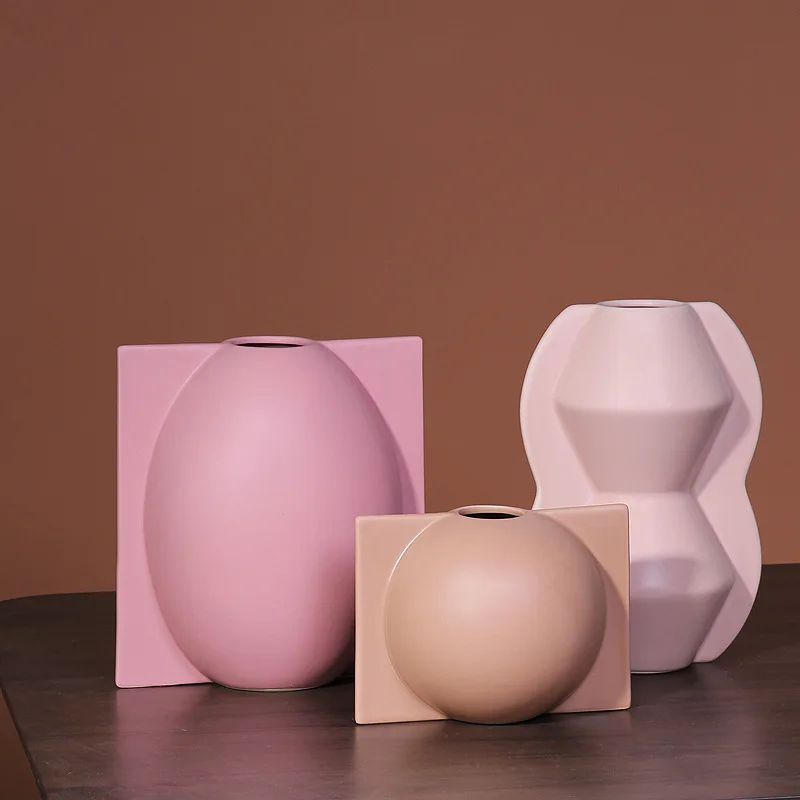 

New Creative Nordic Simple Mold Shape Ceramic Vase Ornaments