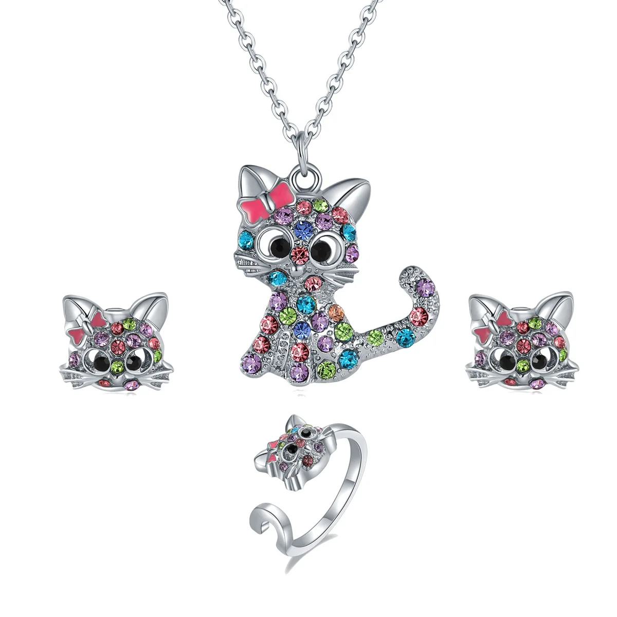 

Kitty Cat Pendant Necklace Jewelry for Women Girls Cat Lover Gifts Daughter Loved Necklace