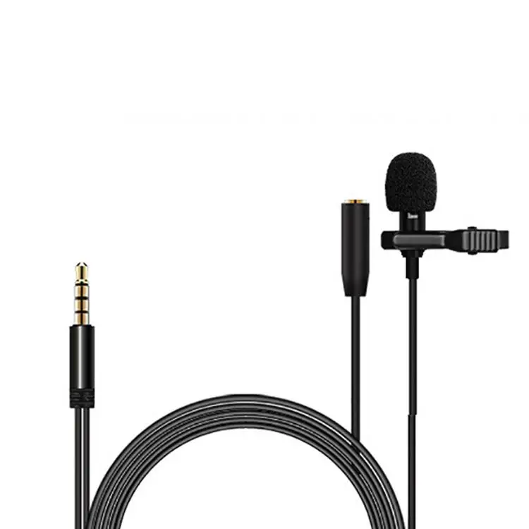 

Stereo Audio Recorder smartphone Lapel Clip mic with earphone jack Lavalier Microphone For mobile phone live video Interview