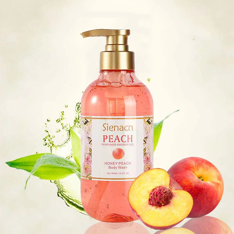 

Moisturizing whitening perfume peach shower gel cleans the skin Natural Fruit Liquid Body Wash
