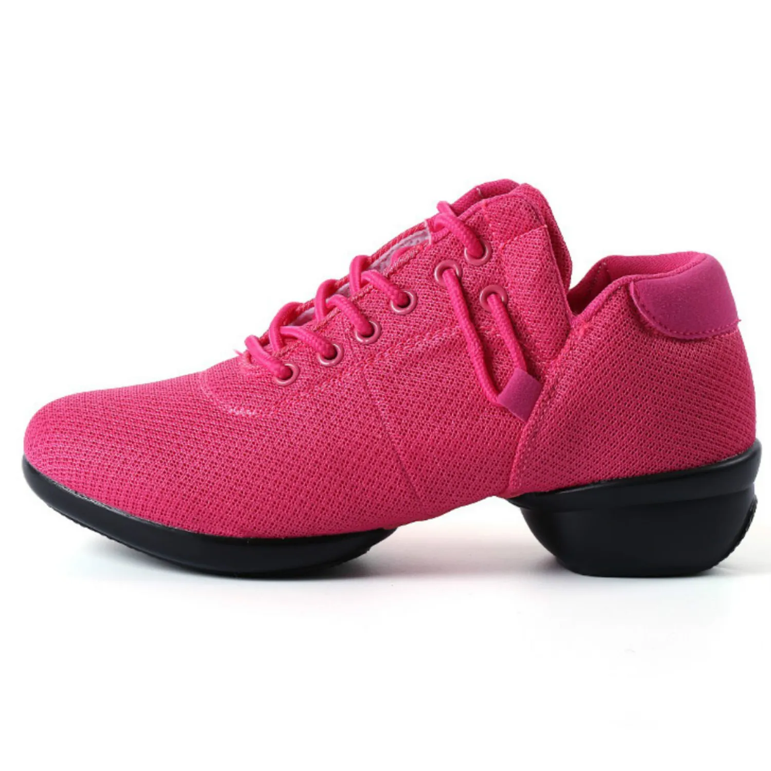 Womens Mesh Jazz Shoes Lady Girls Modern Split-Sole Dance Sneakers for Ballroom Breathable Lightweight