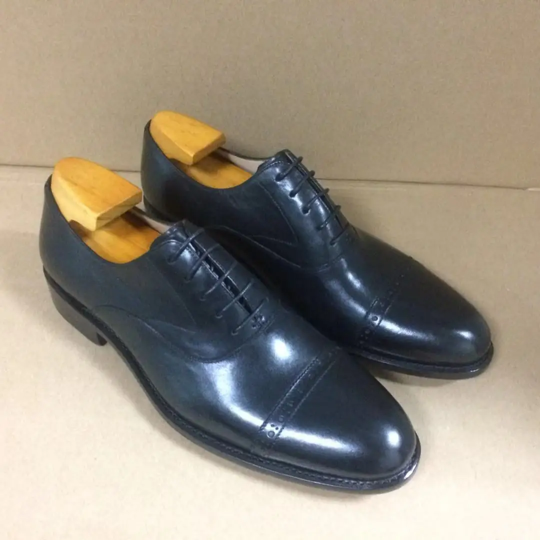 Classic Goodyear Hidden Welted Craft Handmade Shoes Calfskin Leather ...