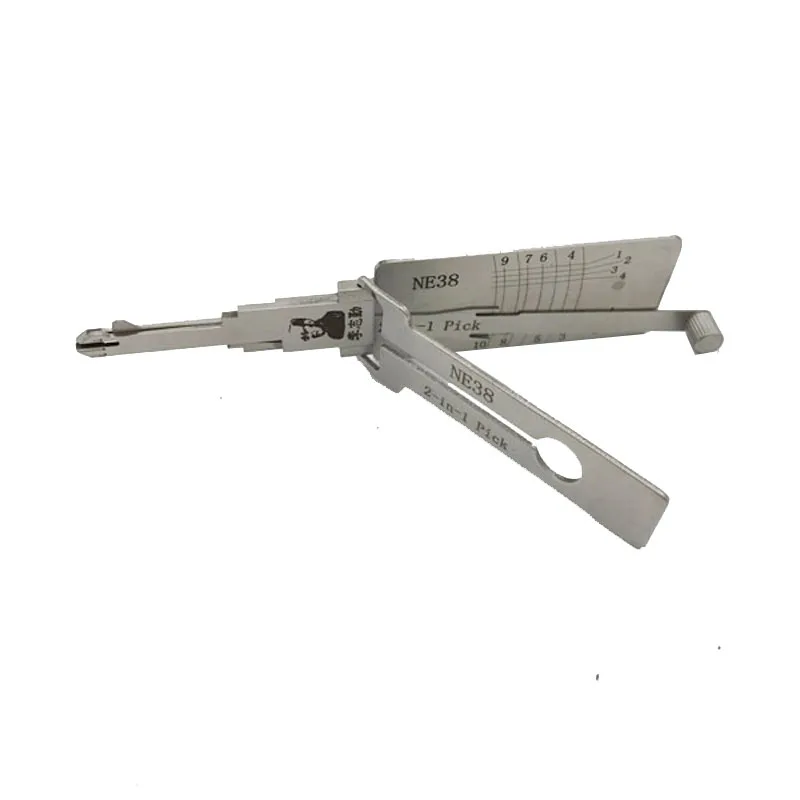 

LISHI NE38 2 in 1 Car Door Lock Pick Decoder Unlock Tool, Silver