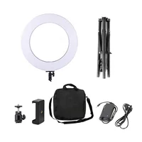 

Kernel Big LED Ring Light Photography Studio 18 Inch LED Ring Light Kit With stand 60W Dimmable Bi-Color 3000k-6000k