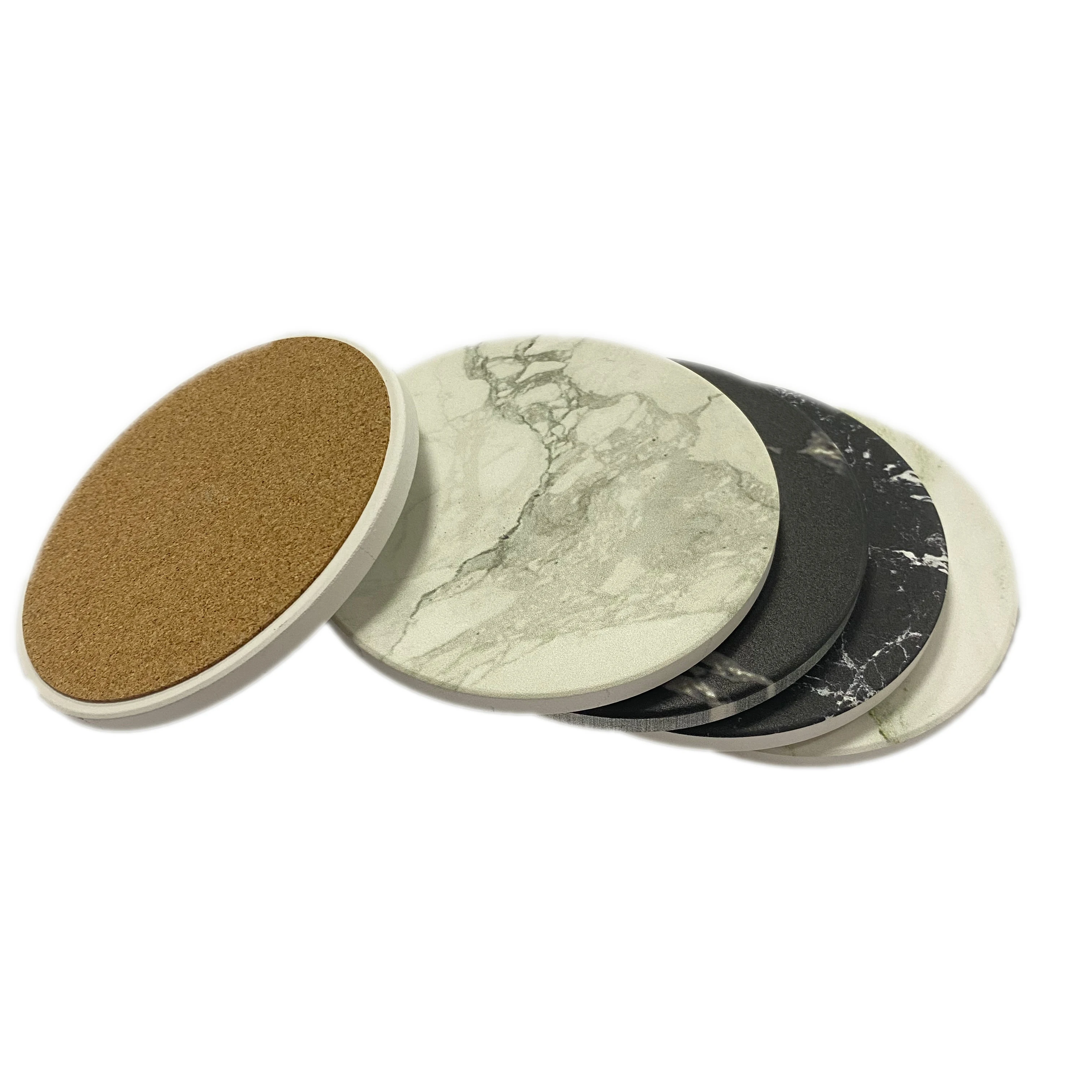 

European Style Christmas Promotion Beer Or Bar White Custom Set of Coasters