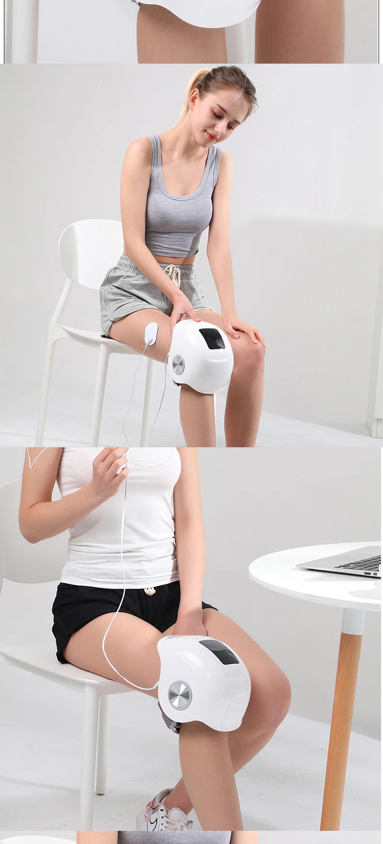HEZHEGN New Electric Knee Massage Machine With Air Compress,Heating,Vibration,Pulse for Joint Pain Relief Physical Therapy