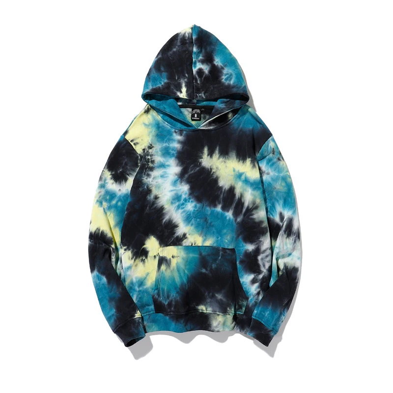 

Stock Casual Fashion Streetwear Cotton Custom Men Tie-Dye Hoodies Unisex With 21 Colors