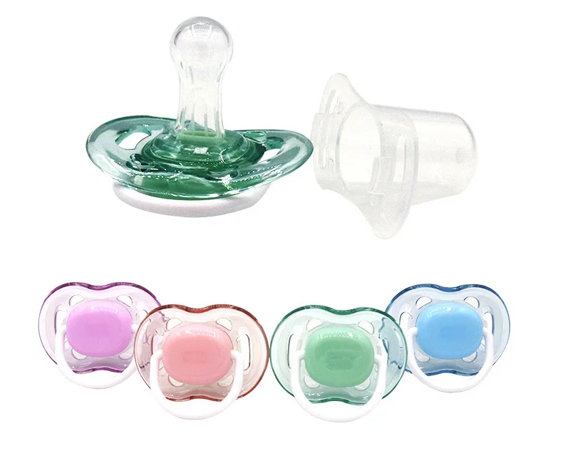 

High Quality Silicone Soother Baby Nipple Pacifier, Green,pink,blue,purple