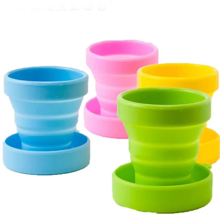 

Portable Hot Folding Straw Custom Silicon Coffee Cups Collapsible With Lid