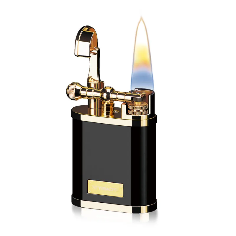 YB-029 high quality zinc alloy flint gas refillable lighter/luxury metal flint table lighter