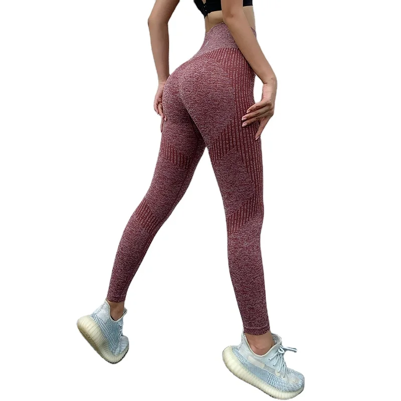 

Manufacturer High Quality Seamless Cute Gym Leggings Power Stretch High Waist Yoga Pants Running Workout Leggings, 3 colors