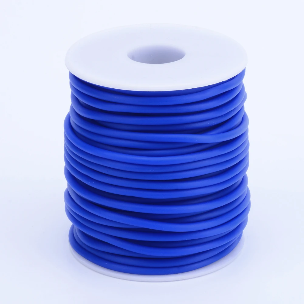 

Pandahall 4mm Blue Hollow Pipe PVC Tubular Synthetic Rubber Cord