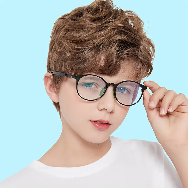 

Fashion TR Optical Frame for Children Aged 5 to 12 High Quality Adjustable Temples Boys Girls Blue Light Blocking Glasses, 6 colors