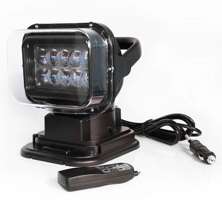 

LED remote control search light 50W/60W watorproof searchlight led hunting light boat light 12V 24V hot sell cheap, Black