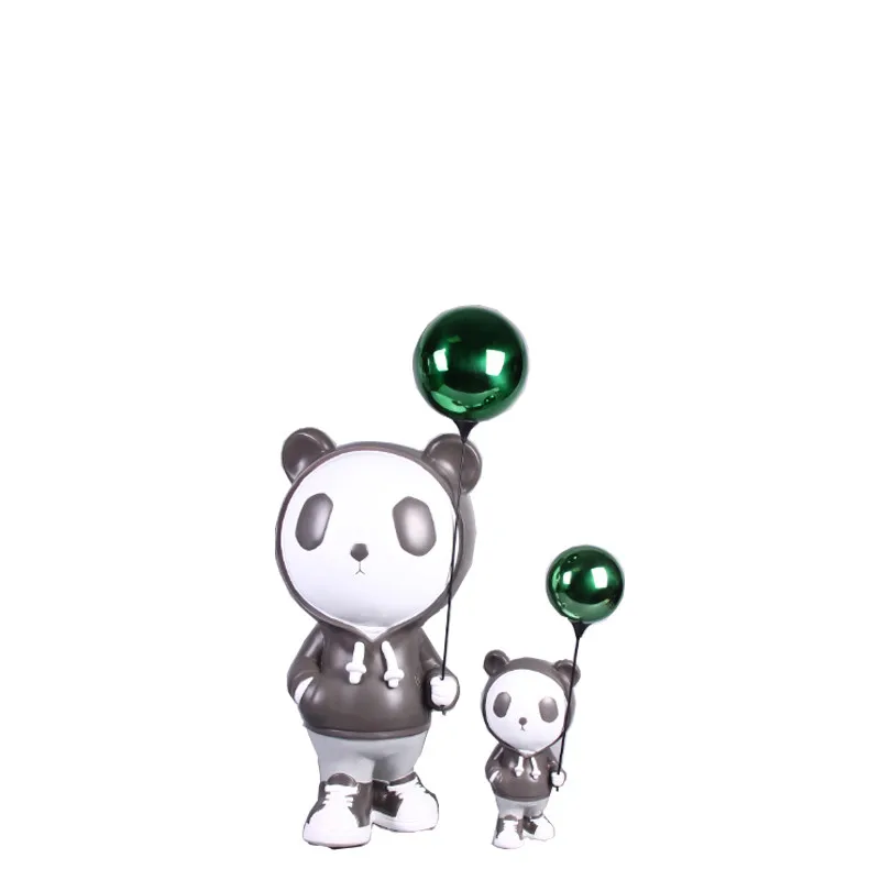 

Modern creative balloon panda floor decoration exhibition hall club soft decor panda decoration