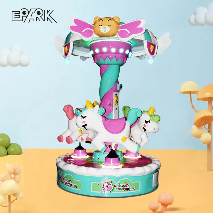 

Theme Park Animal Style Coin Operated Amusement Park Carousel Horse Swing Machine For Children