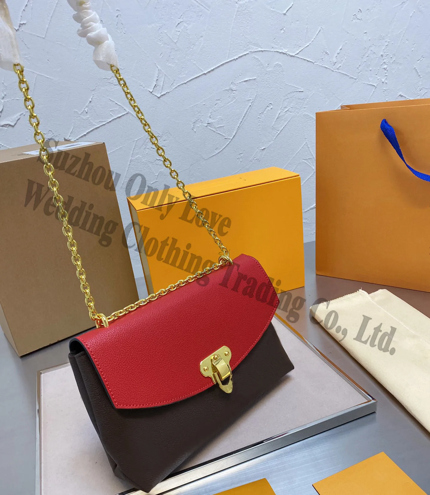 

New envelope contrast color flap square shape letter all over chain hand bags for women ladies real leather shoulder bags lady