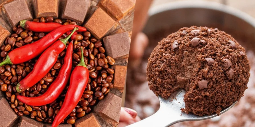 Homemade chili spice blend with cocoa powder