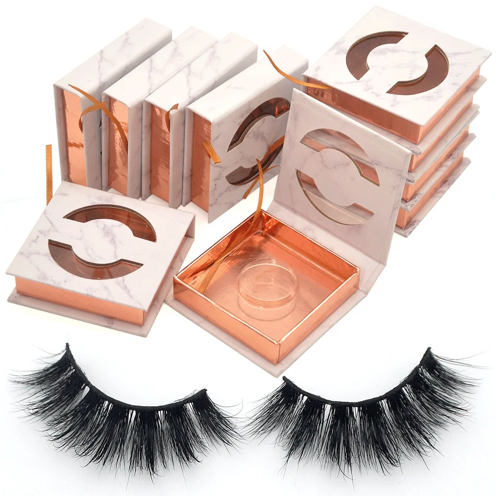 

Best Selling false eyelash Synthetic eyelash packaging box 3D high quality silk lashes