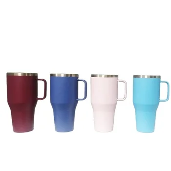 

High Quality 40 oz Stainless Steel Mug Vacuum Insulated Tumbler Coffee Cups With Mental Handle