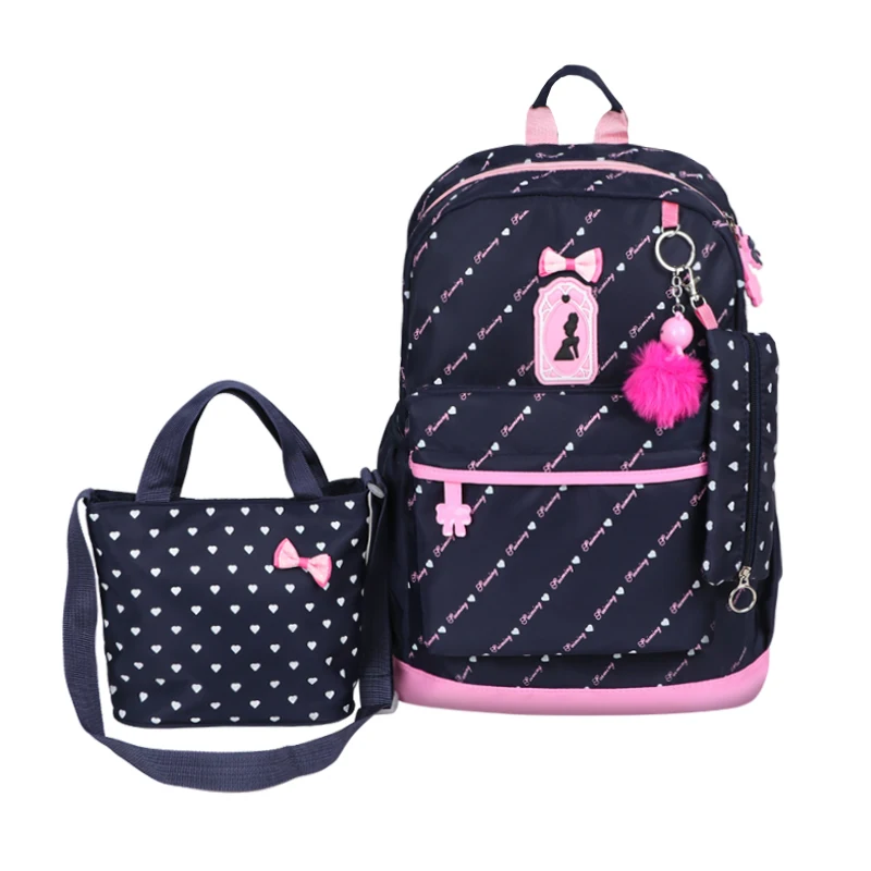 

Cute 3pcs Set Primary Girls Canvas Backpack School Bag for primary school, Picture & custom