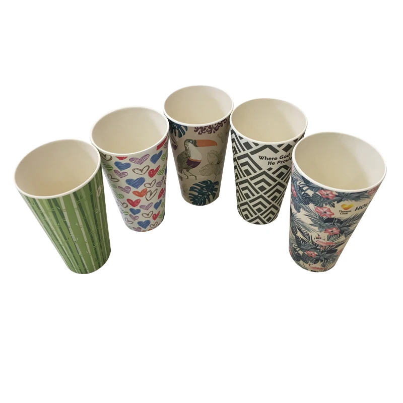 FDA cheap price 100% natural biodegradable bamboo fiber Chinese tea bulk cups
