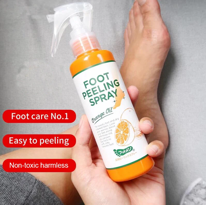 

Foot Peeling Spray Natural Orange Essence Pedicure Hands Dead foot scrub exfoliating Whiten Baby Foot Care