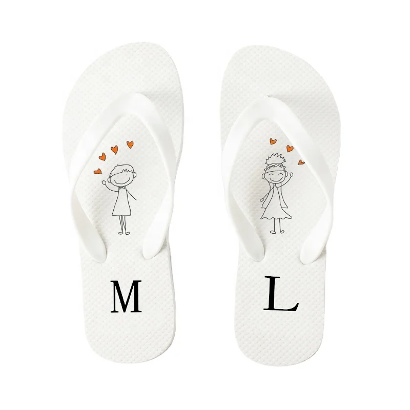

Personalized Custom Cheaper Souvenirs White Flip Flops Wedding, Custom any color