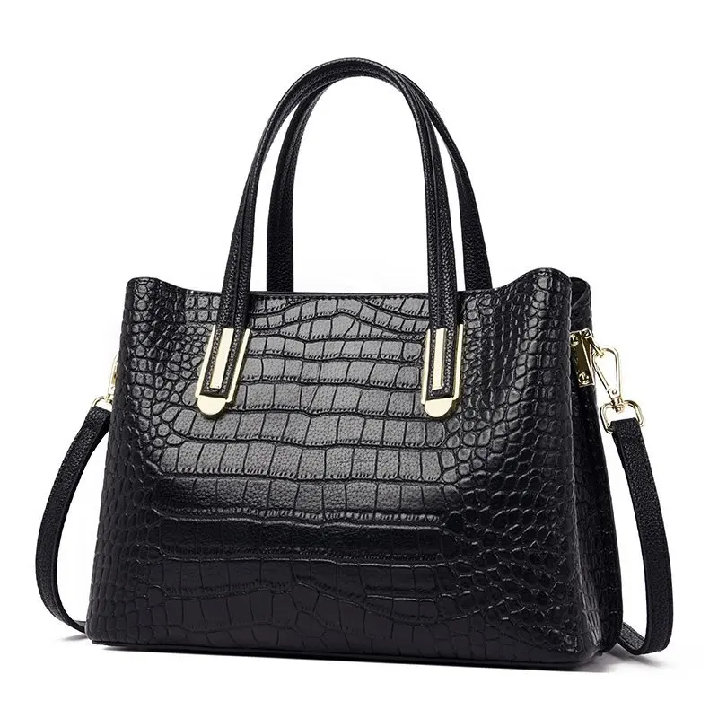 

2021 Luxury Crocodile Leather Lady Single Shoulder Tote Bag Classical Women Handbags, Black.red.brown,green.custom