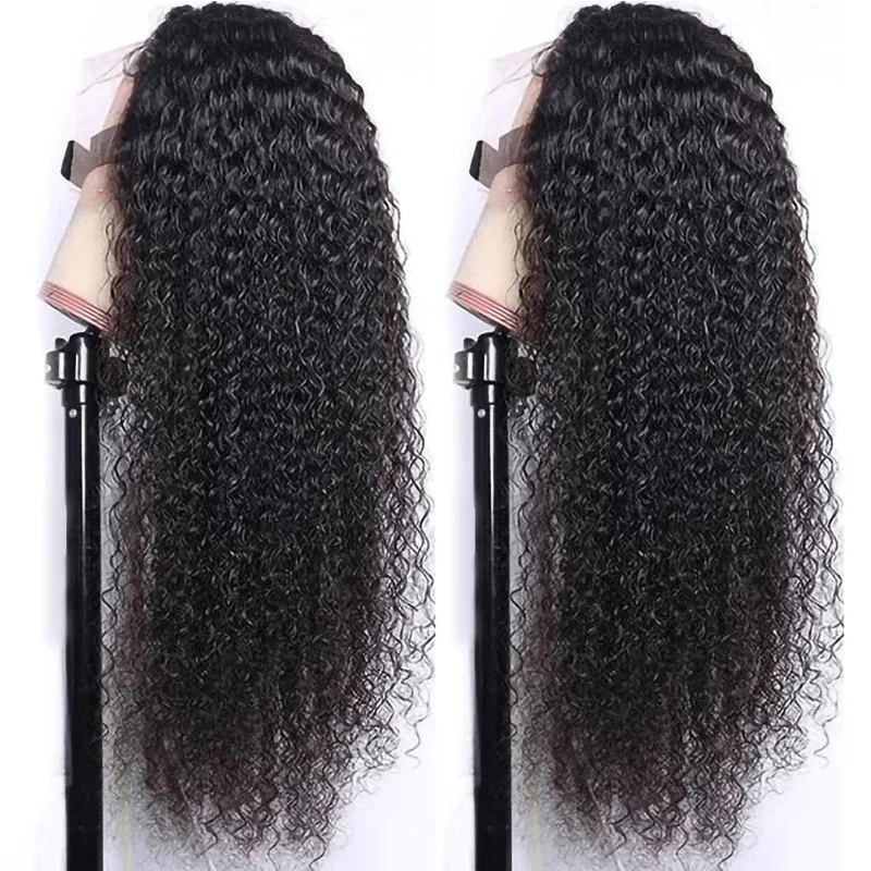 

H302 New style African women and girls Braiding Hair Natural Black Small Curly headband wig human hair Beautiful synthetic wigs, Picture color