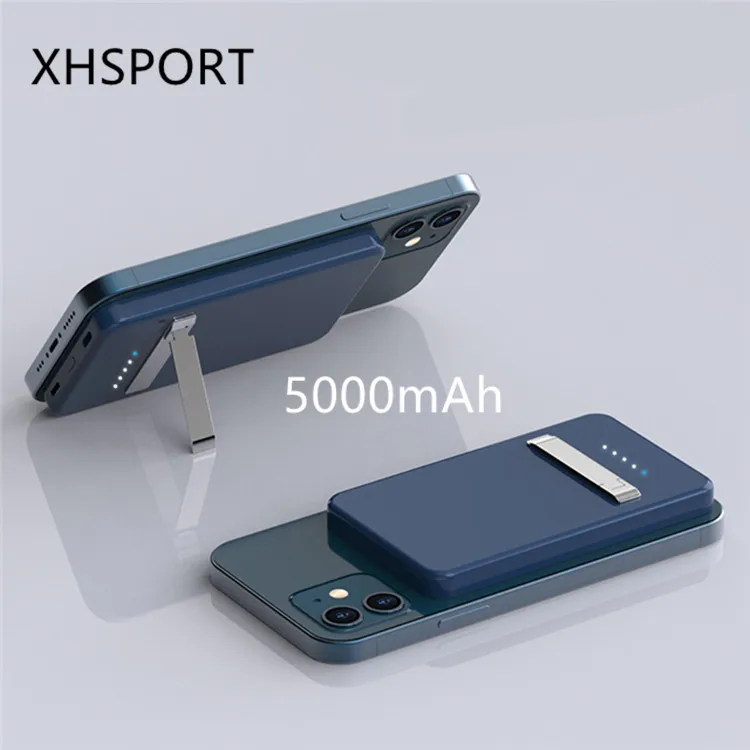 

Mini 5000mah 22.5W mobile phone holder magnetic power bank wireless charger