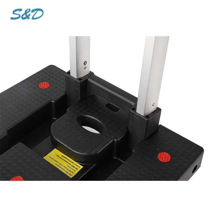 
Multi-purpose Outdoor Quick Folding Logistics Transport Plastic Moving Dolly Trolley Carts For Warehouse 